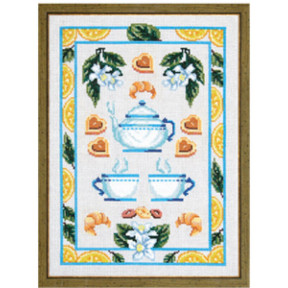 Чайный натюрморт с лимонами Набор для вышивания крестом Чарівниця N-2605