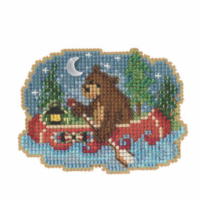 Медведь в каное Набор для вышивания крестом Mill Hill MH182215