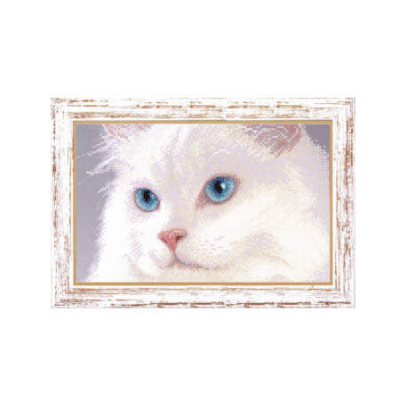 Схема для вышивания Чарівна Мить СБ-155 Белый кот фото