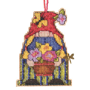 Садовая девочка-гном Набор для вышивания крестом Mill Hill MH162213