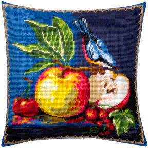 Синехвостка на яблоках Набор для вышивания подушки Чарівниця V-355