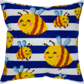 Пчелы Набор для вышивания подушки Чарівниця V-410