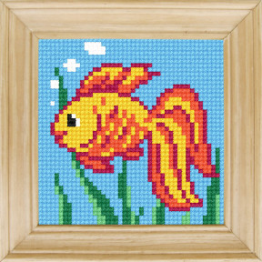 Золотая рыбка Канва с нанесенным рисунком Чарівниця C-66