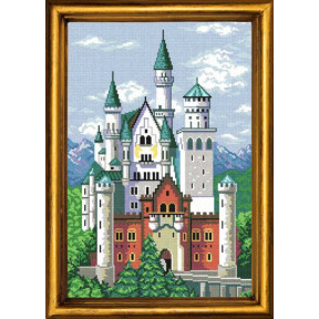 Замок Нойшванштайн Канва з нанесеним малюнком Чарівниця S-60