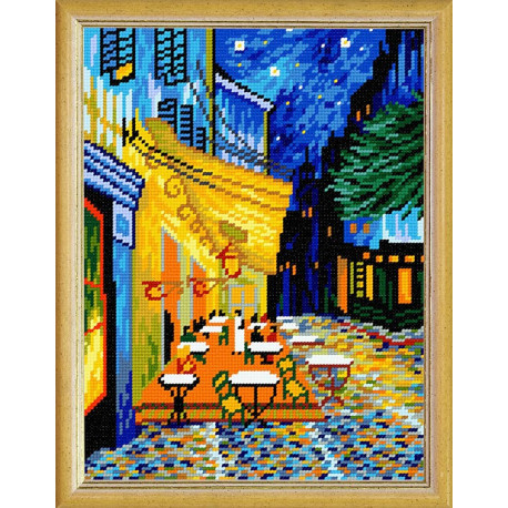 «Ночная терраса кафе», В. ван Гог Канва с нанесенным рисунком Чарівниця L-44