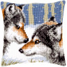 Волки Набор для вышивки крестом (подушка) Vervaco PN-0021844