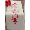 Червоні різдвяні прикраси Набір для вишивання хрестом (доріжка на стіл) Vervaco PN-0144712