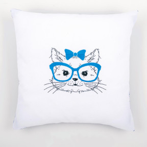 Кішка у синіх окулярах Набір для вишивання гладдю (подушка) Vervaco PN-0155965
