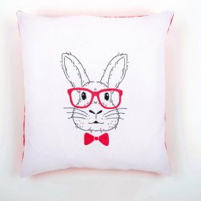 Кролик у рожевих окулярах Набір для вишивання гладдю (подушка) Vervaco PN-0155964