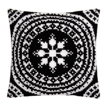 Черный и белый Набор для вышивки крестом (подушка) Vervaco PN-0155757