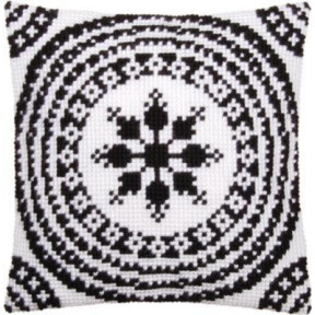 Черный и белый Набор для вышивки крестом (подушка) Vervaco PN-0155756