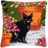 Кошка между цветами Набор для вышивки крестом (подушка) Vervaco PN-0184395