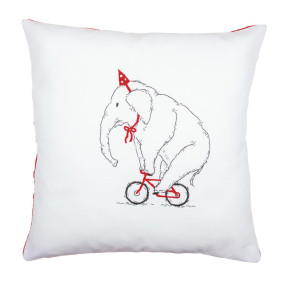 Слон на велосипеді Набір для вишивання гладдю (подушка)  Vervaco PN-0162239