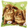 Два кролика Набір для вишивання хрестом (подушка) Vervaco