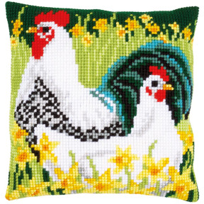 Цыплята Набор для вышивания крестом (подушка) Vervaco PN-0158006