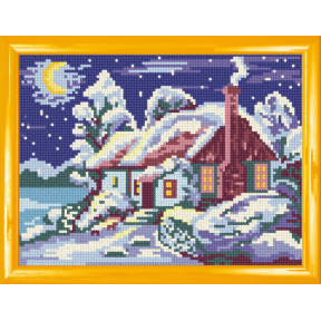 Пейзаж «Времена года: зима» Набор для вышивания крестом с мулине Чарівниця BH-24
