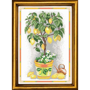Лимонное деревце Набор для вышивания крестом с мулине Чарівниця BS-26