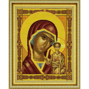 Образ Казанской Божьей Матери Набор для вышивания крестом с мулине Чарівниця NP-07