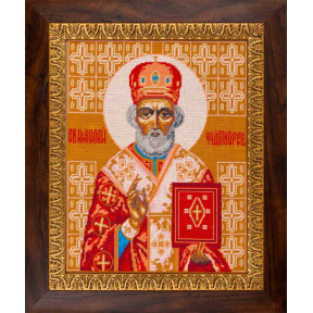 Образ Святого Николая Чудотворца Набор для вышивания крестом с мулине Чарівниця BP-01