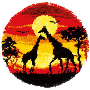 Жирафи на заході сонця Набір для вишивання килимка Vervaco PN-0179172
