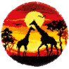 Жирафи на заході сонця Набір для вишивання килимка Vervaco