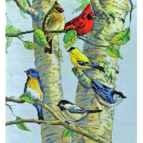 Набор для вышивания  Dimensions 35252 Birch Tree Birds