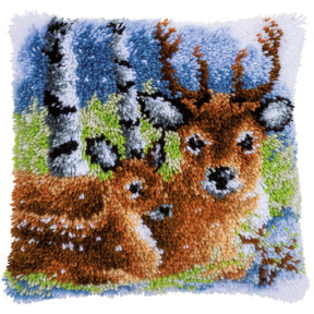 Олені в снігу Набір для вишивання подушки (килимкова техніка) Vervaco PN-0153593