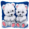 Детеныши белого медведя Набор для вышивания подушки (ковровая техника) Vervaco PN-0014150