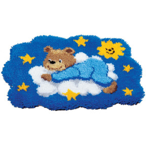 Мишка на облаке Набор для вышивания коврика (ковровая техника) Vervaco PN-0014358