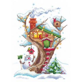 Набор для вышивки Сделай Своими Руками Дома на деревьях. Снежный Д-23