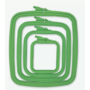 Пяльці-рамка Nurge (зелені) 170-12 квадратні для вишивання, 145 мм, х 165 мм