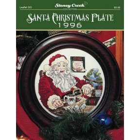 Santa Christmas Plate 1996 Схема для вышивания крестом Stoney Creek LFT305