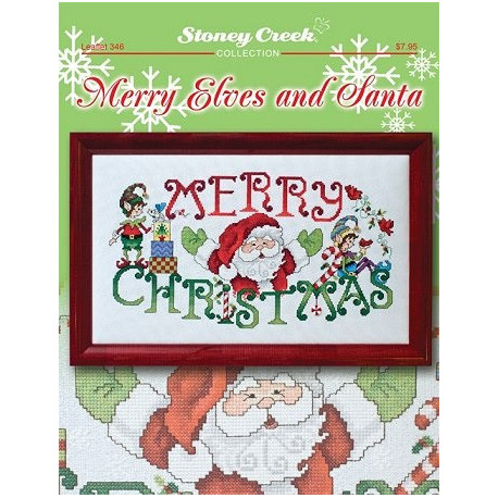 Merry Elves and Santa Схема для вышивания крестом Stoney Creek LFT346