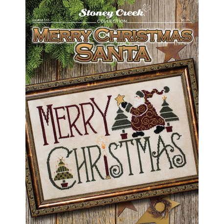 Merry Christmas Santa Схема для вышивания крестом Stoney Creek LFT515