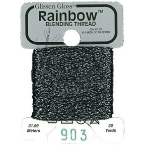 Rainbow Blending Thread 903 Charcoal Металеве муліне Glissen Gloss RBT903