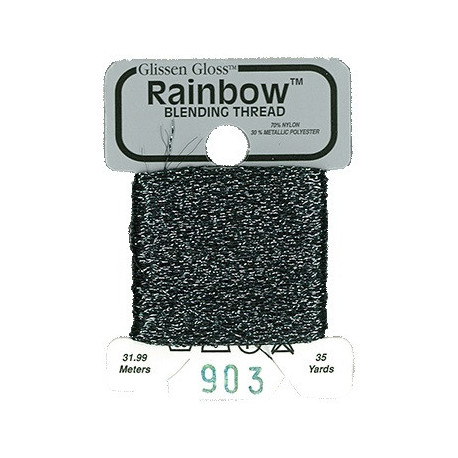 Rainbow Blending Thread 903 Charcoal Металеве муліне Glissen Gloss RBT903