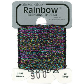 Rainbow Blending Thread 900 Multi-Black Металізоване муліне Glissen Gloss RBT900