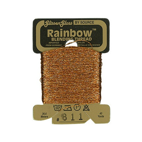 Rainbow Blending Thread 811 Pumpkin Металізоване муліне Glissen Gloss RBT811