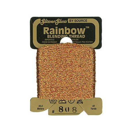 Rainbow Blending Thread 808 Copper Металізоване муліне Glissen Gloss RBT80