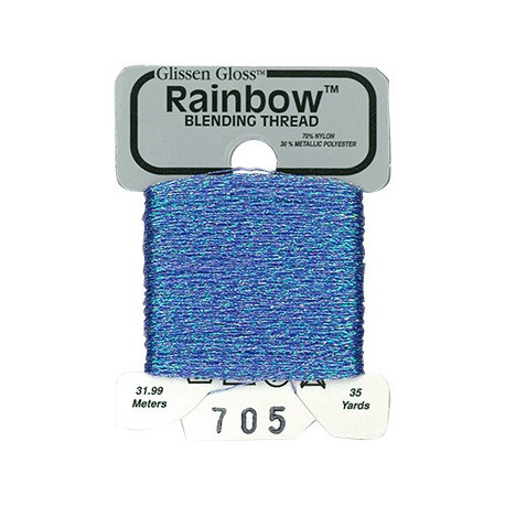 Rainbow Blending Thread 705 Cornflower Blue Металізоване муліне Glissen Gloss RBT705