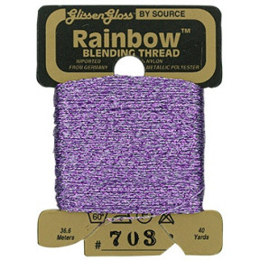 Rainbow Blending Thread 703 Lavender Металізоване муліне Glissen Gloss RBT703