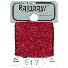 Rainbow Blending Thread 617 Red Металізоване муліне Glissen Gloss RBT617
