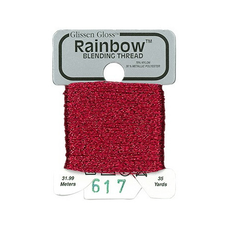 Rainbow Blending Thread 617 Red Металлизированное мулине Glissen Gloss RBT617