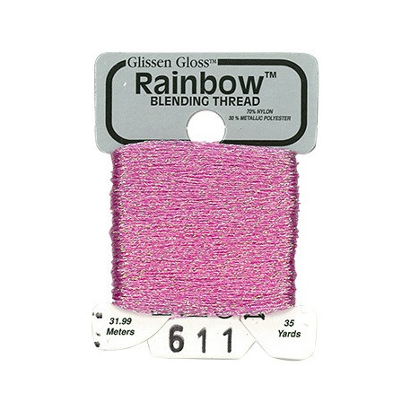 Rainbow Blending Thread 611 Iridescent Pink Металлизированное мулине Glissen Gloss RBT611