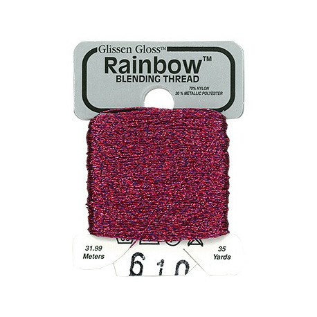 Rainbow Blending Thread 610 Blue Red Металлизированное мулине Glissen Gloss RBT610