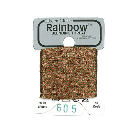 Rainbow Blending Thread 605 Brick Металлизированное мулине Glissen Gloss RBT605