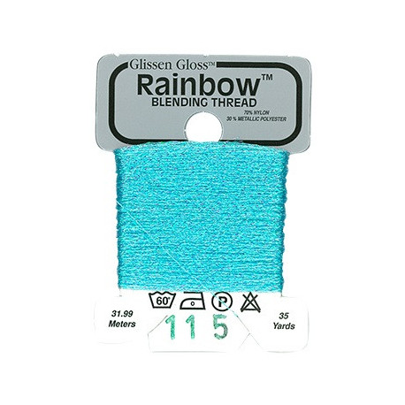 Rainbow Blending Thread 115 Iridescent Pale Blue Металізоване муліне Glissen Gloss RBT115