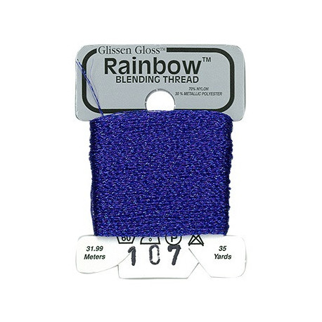 Rainbow Blending Thread 107 Royal Blue Металізоване муліне Glissen Gloss RBT107
