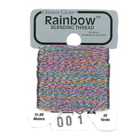 Rainbow Blending Thread 001 Multi-White Металлизированное мулине Glissen Gloss RBT001