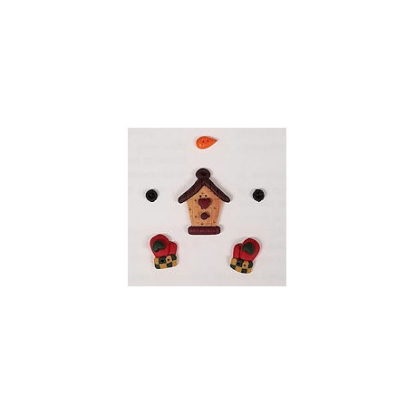 Woodland Critters & Snowman Stocking Комплект пуговиц Stoney Creek LFT476BP